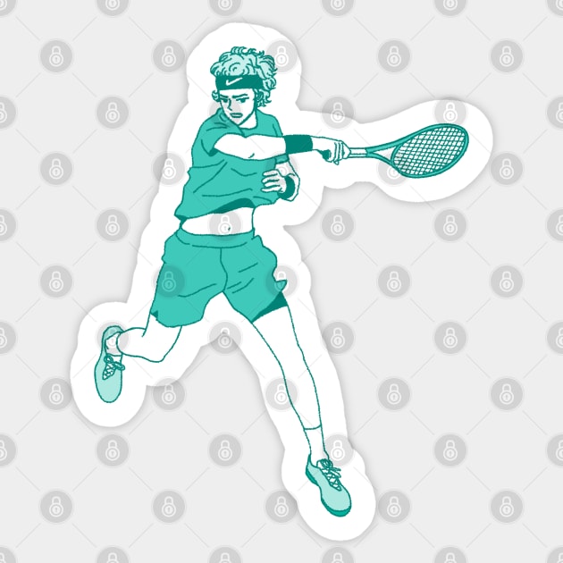 Andrey Rublev's Forehand Sticker by dotbyedot